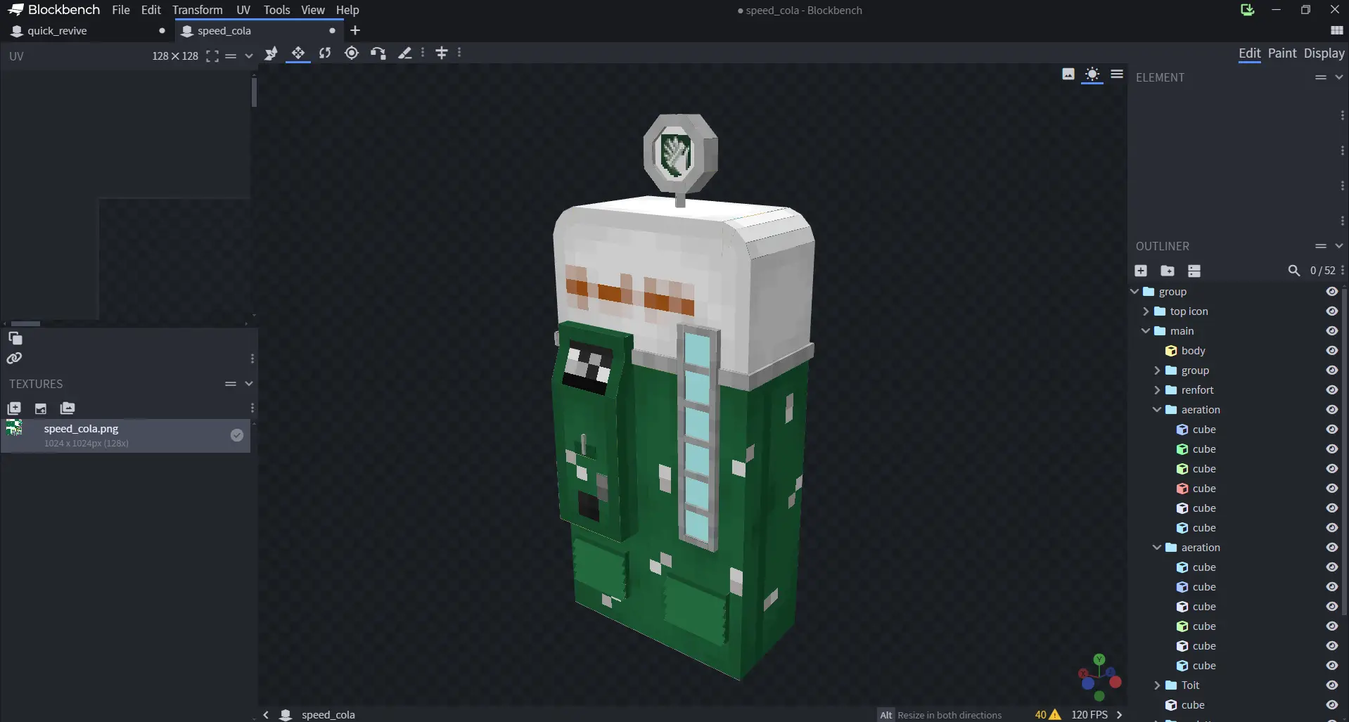 capture blockbench de speed cola de minecraft nuketown zombies