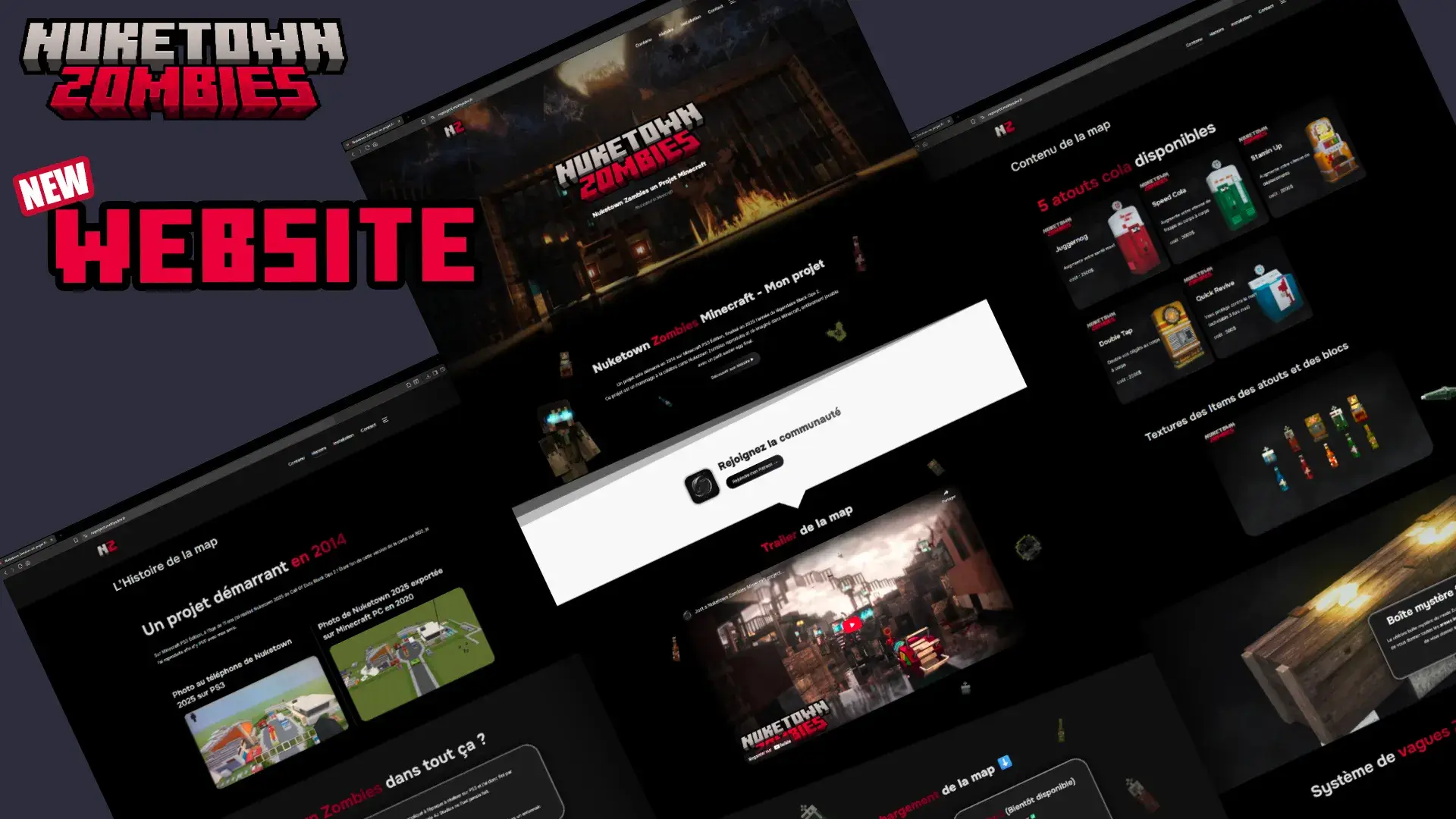 Site du projet Nuketown Zombies Minecraft