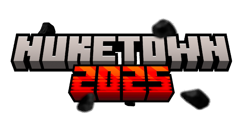 Logo de Nuketown 2025 Minecraft animé